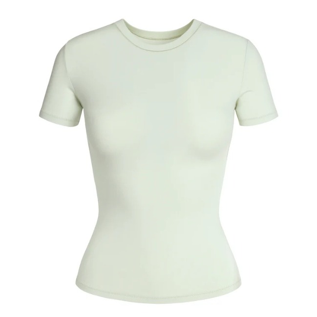 Skims Cotton Jersey T-Shirt Spearmint Green Ap-Tsh-0638 Small